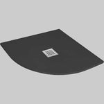 PIATTO DOCCIA SEMICIRCOLARE EFFETTO PIETRA ANTRACITE