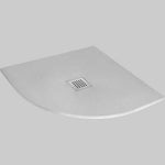 PIATTO DOCCIA SEMICIRCOLARE EFFETTO PIETRA GRIGIO