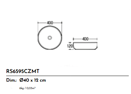 LAVABO CERAMICA RS6595BR