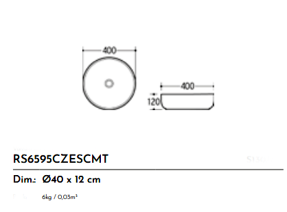 LAVABO CERAMICA RS6595BR