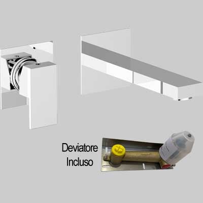 BATTERIA LAVABO INCASSO A PARETE PILLAR