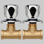 RUBINETTO INCASSO DIRITTO CROMO 'FROMAC'