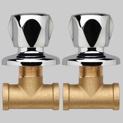 RUBINETTO INCASSO DIRITTO CROMO 'FROMAC'