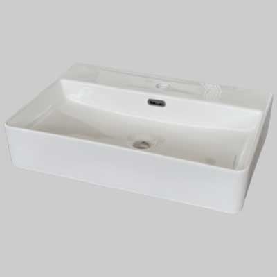 LAVABO APPOGGIO IN CERAMICA RETTANGOLARE 60 C/FORO