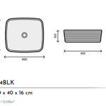 LAVABO CERAMICA RS78345BLK NERO