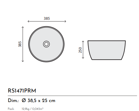 LAVABO CERAMICA NERO