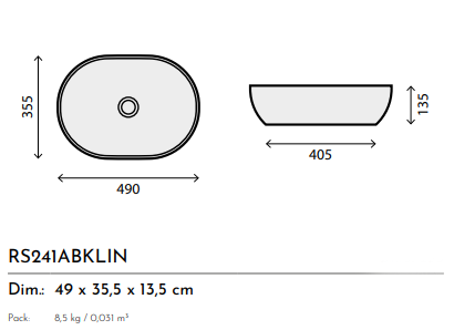 LAVABO CERAMICA BLACK and WHITE