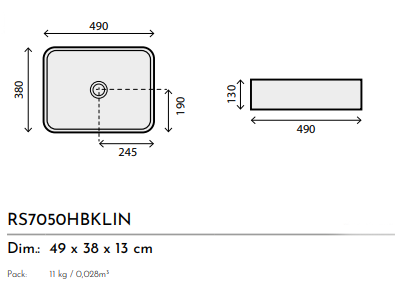 LAVABO CERAMICA BLACK and WHITE
