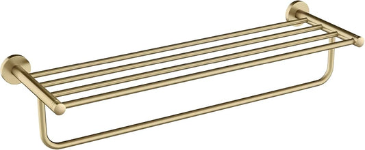 PORTA ASCIUGAMANI ORO CON RIPIANO