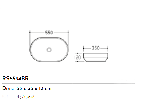 LAVABO CERAMICA RS6594BR
