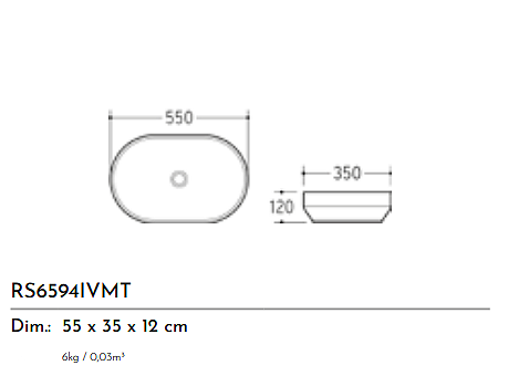 LAVABO CERAMICA RS6594BR