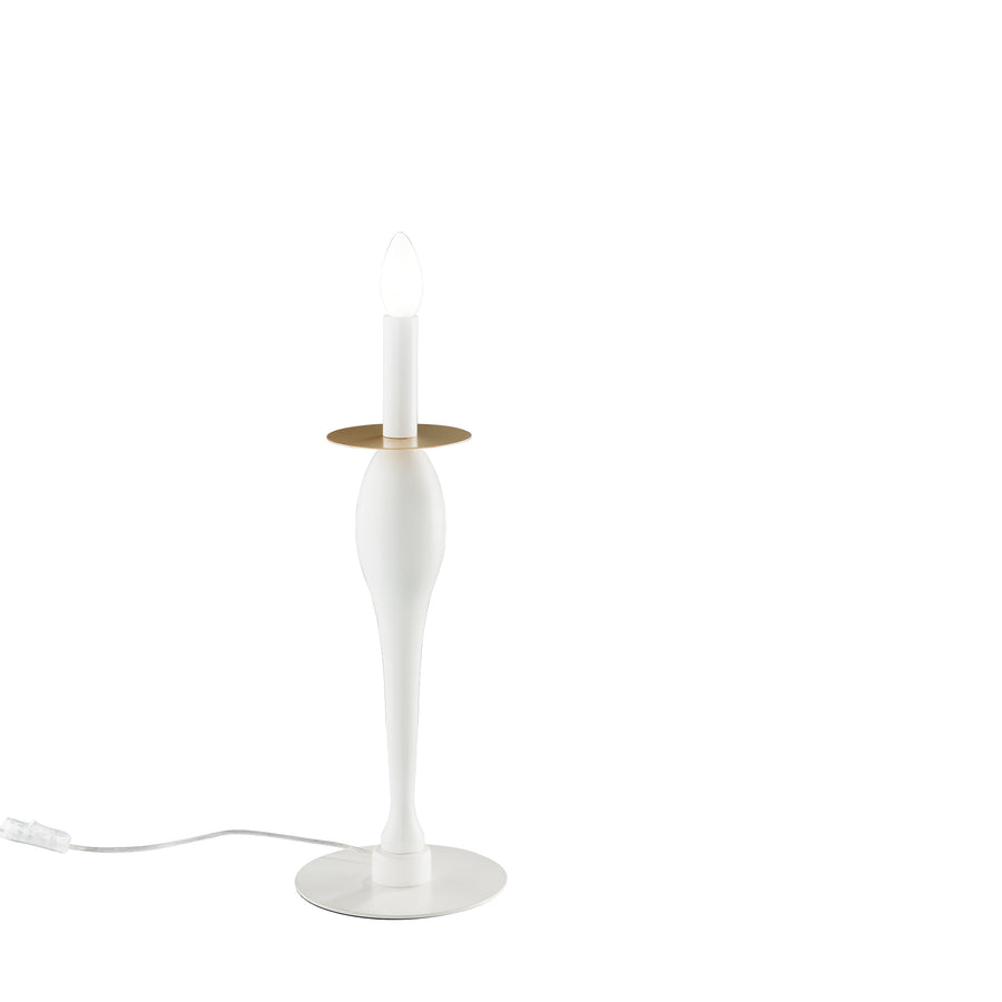 LUME ARMSTRONG BIANCO/ORO 1XE14 18X45CM