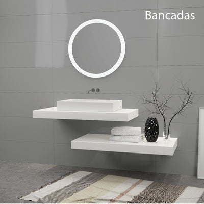 PIANI DI LAVORO E SPECCHI LACCATI LUCIDI O OPACHI