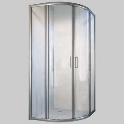 BOX SEMICIRCOLARE TONGA P.CROMO TRASPARENTE