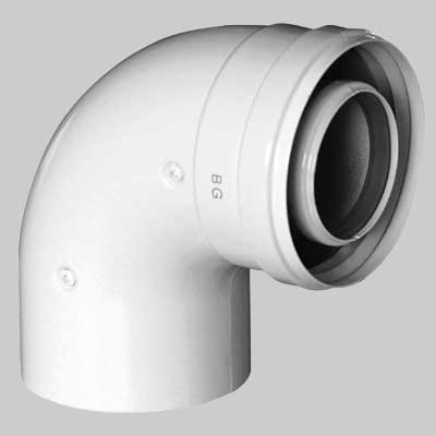CURVA COASSIALE PER SCALDINO BAXI 90°