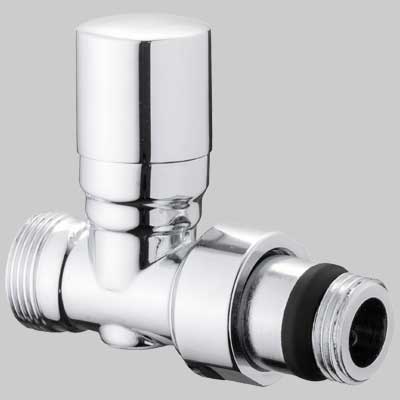 COPPIA VALVOLA E DETENTORE AIDA DIRITTO CROMO - 1/2 - 24 x 1.5