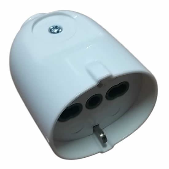 PRESA VOLANTE SCHUKO TRIVALENTE P40 BCO MADE IN ITALY