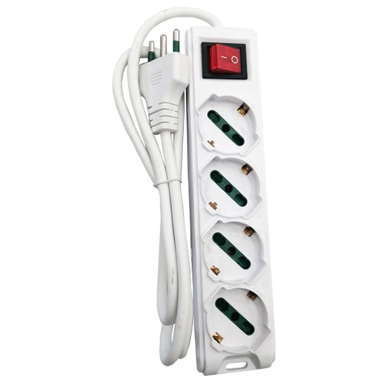 MULTIPRESA 3 USCITE SCHUKO P40 C/INT BCO