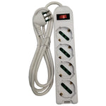 MULTIPRESA SPINA 10A-4 USCITE SCHUKO P40 BCO C/INT DA SOVRACCARICO