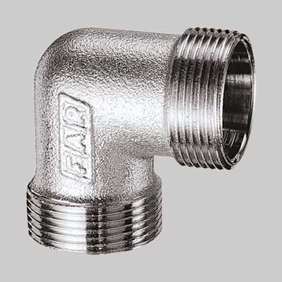 GOMITO DOPPIO MONOCONO CROMATO FAR