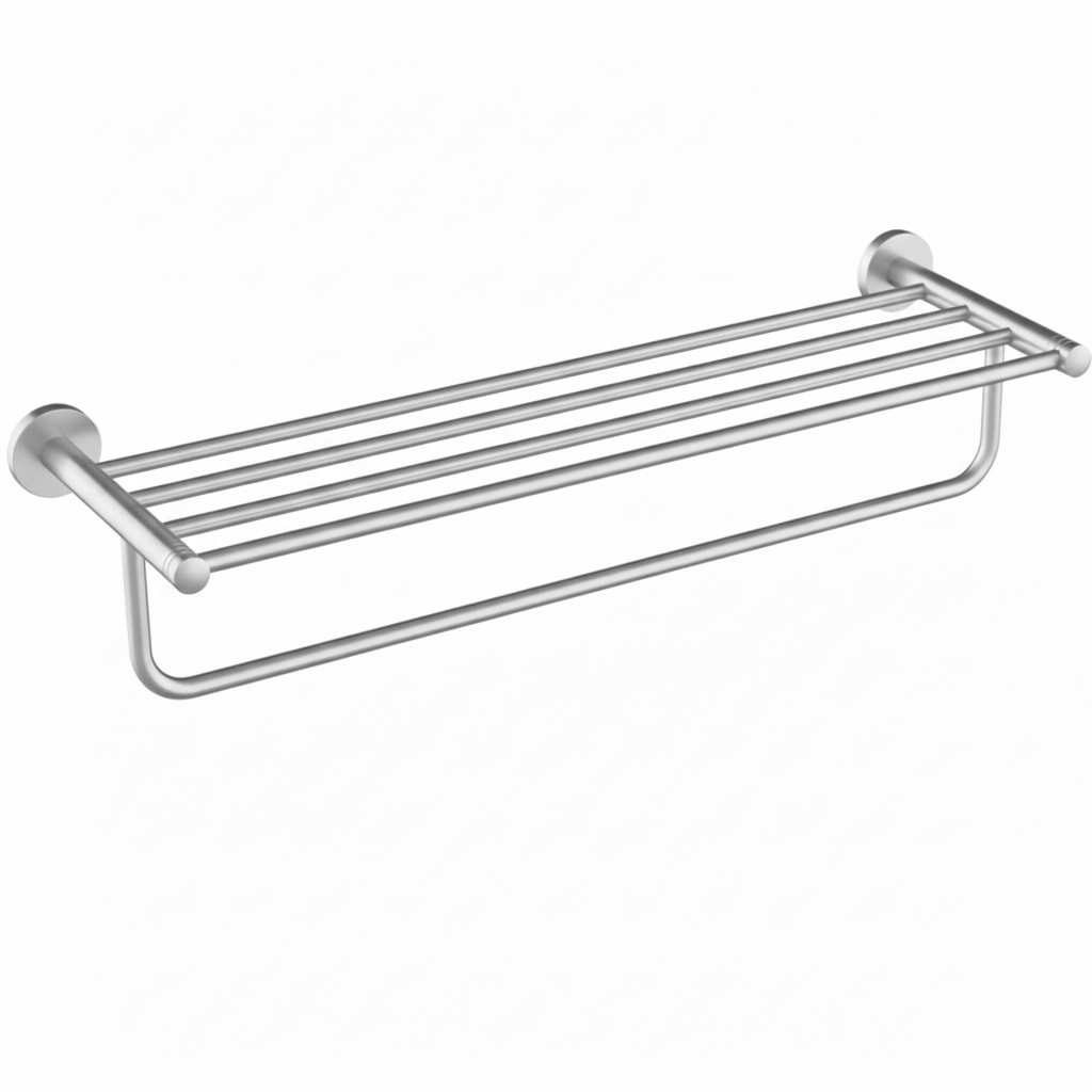 PORTA ASCIUGAMANI SMOOTH NIQUEL CON RIPIANO