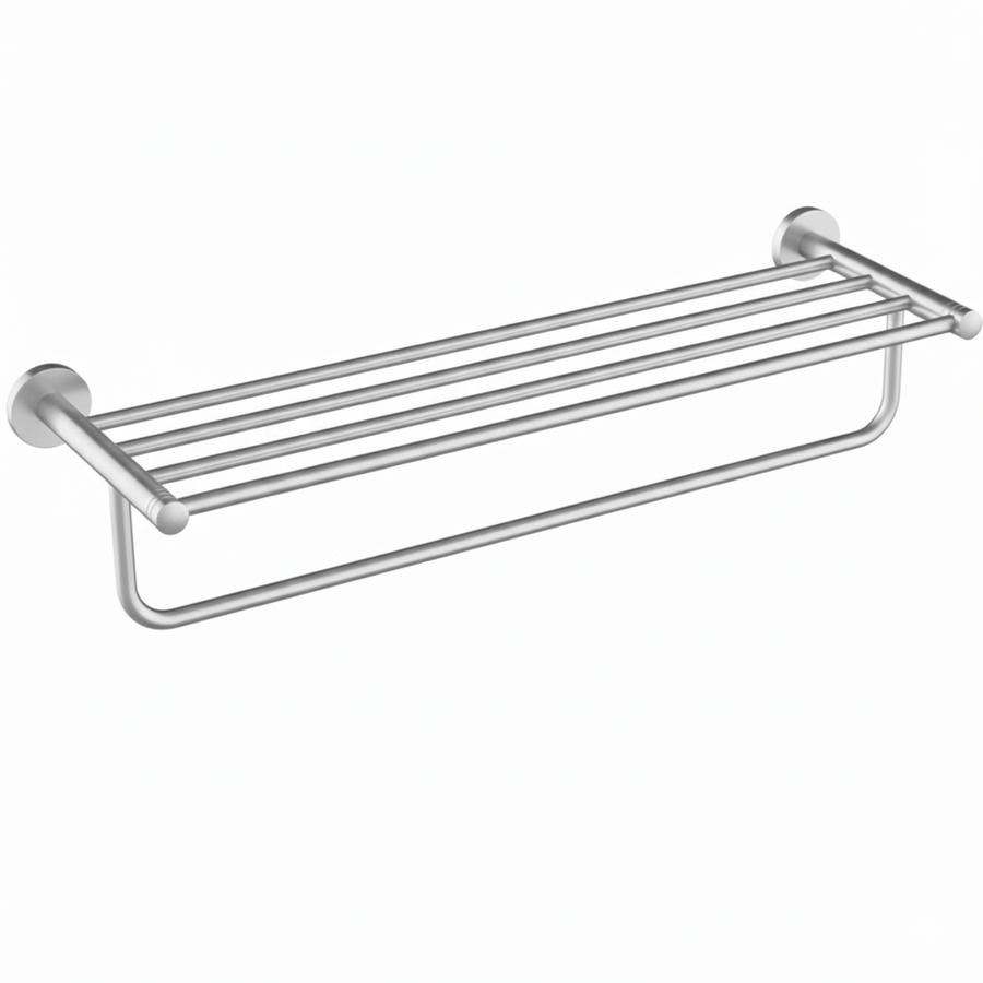 PORTA ASCIUGAMANI SMOOTH NIQUEL CON RIPIANO