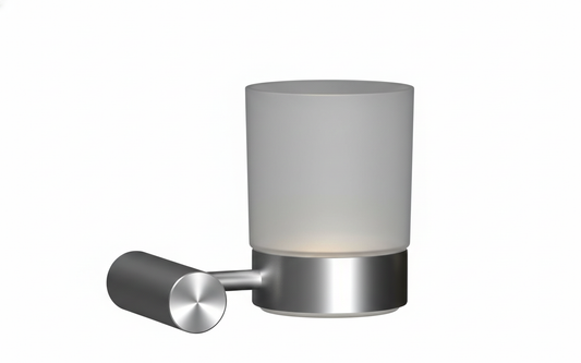 TAZZA DI VETRO SMOOTH NIQUEL