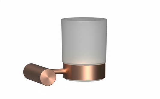 TAZZA DI VETRO BASE ROSA ORO