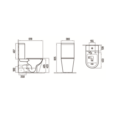 WC GLAMIC GRIGIO BTW