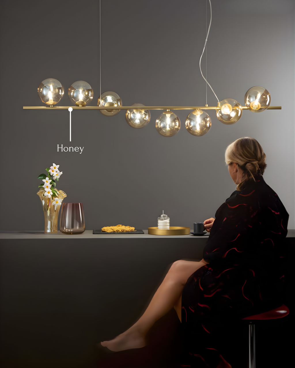 SOSPENSIONE HONEY ORO 8XG9 145X33,5X165CM