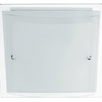 PLAFONIERA DRITTA/CURVA BIANCA 2XE27 30X11X30CM