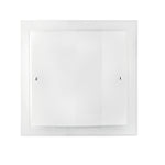 PLAFONIERA DRITTA/CURVA BIANCA 2XE27 40X11,3X40CM