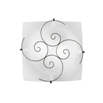 PLAFONIERA RICCIOLO BIANCA 2XE27 40X10X40CM