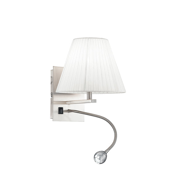 APPLIQUE LED + 1XE14 HELLY TONDA BIANCA 3W 60LM 4500K 20X30X24CM