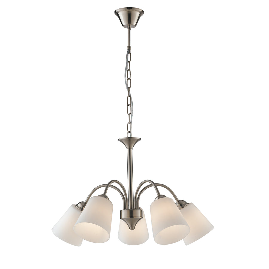 LAMPADARIO 1162 NICKEL 5XE14 60X88CM