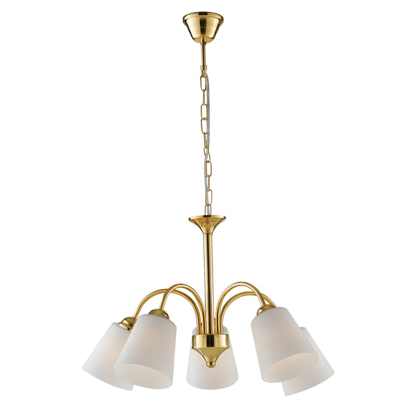 LAMPADARIO 1162 ORO 5XE14 60X88CM