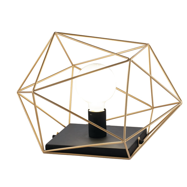 LUME ABRAXAS NERO/ORO 1XE27 40,5X29,5X26,5CM