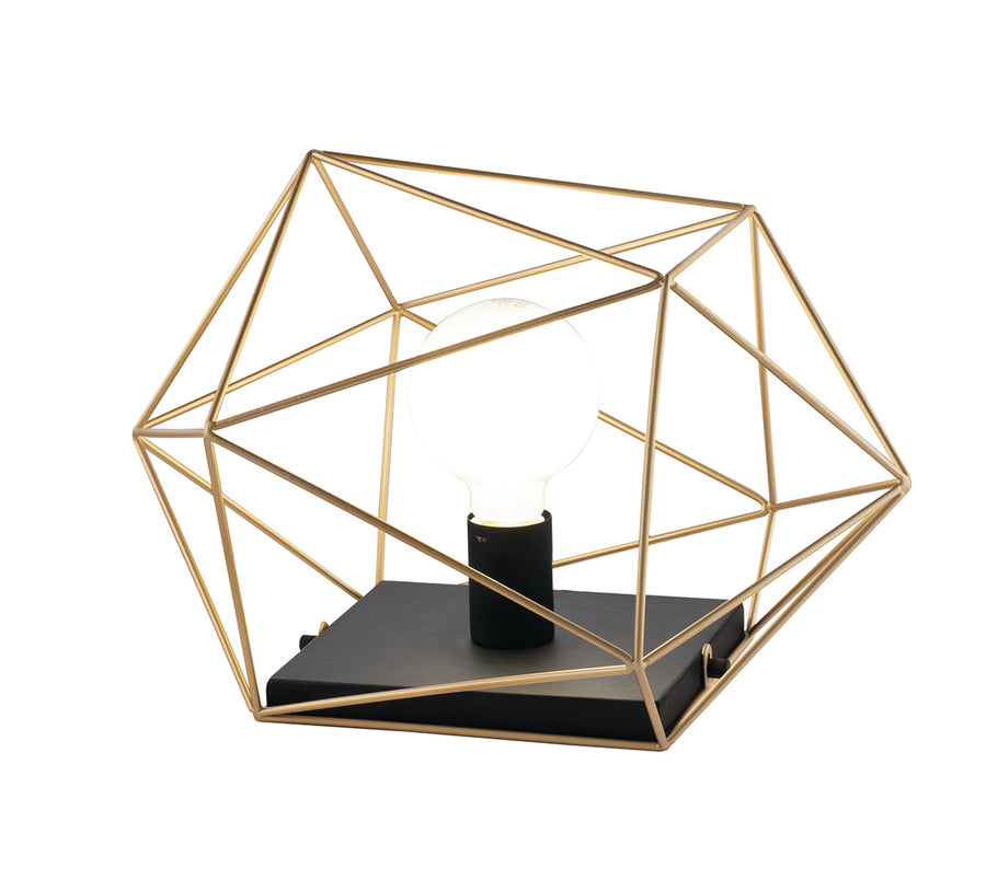 LUME ABRAXAS NERO/ORO 1XE27 40,5X29,5X26,5CM