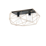 PLAFONIERA ABRAXAS NERA/ORO 2XE27 40X18,5X26,5CM