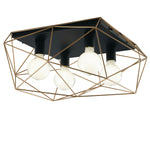 PLAFONIERA ABRAXAS NERA/ORO 4XE27 41,7X40X26,5CM