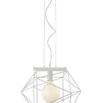 SOSPENSIONE ABRAXAS BIANCA 1XE27 40,5X29,5X150CM