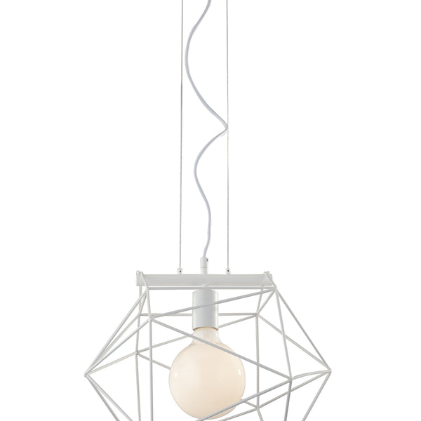 SOSPENSIONE ABRAXAS BIANCA 1XE27 40,5X29,5X150CM