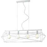 SOSPENSIONE ABRAXAS BIANCA 4XE27 106X29,5X150CM