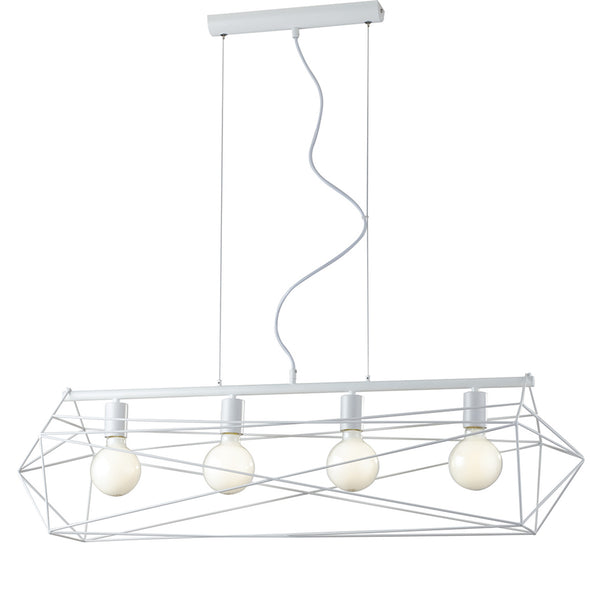 SOSPENSIONE ABRAXAS BIANCA 4XE27 106X29,5X150CM