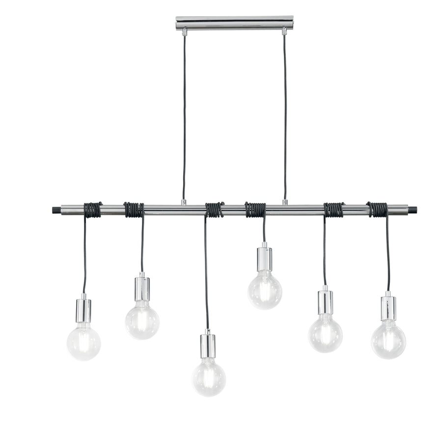 SOSPENSIONE ADMIRAL CROMO 6XE27 100X135CM