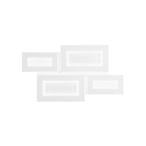 PLAFONIERA ALBERS BIANCA IN METALLO 40W CCT 3000/4000/6500K 62.5X35X5CM