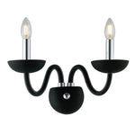 APPLIQUE ALFIERE NERO/CROMO 2XE14 12X23X26CM