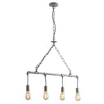 SOSPENSIONE AMARCORD ZINCATA 4XE27 86X110CM