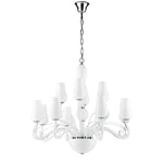 LAMPADARIO ANGEL BIANCO/CROMO 12XE14 80X140CM