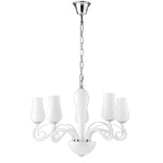 LAMPADARIO ANGEL BIANCO/CROMO 5XE14 64X120CM